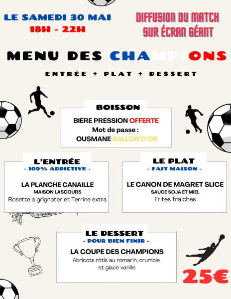 Diffusion de la finale de la LDC - 30/05/26